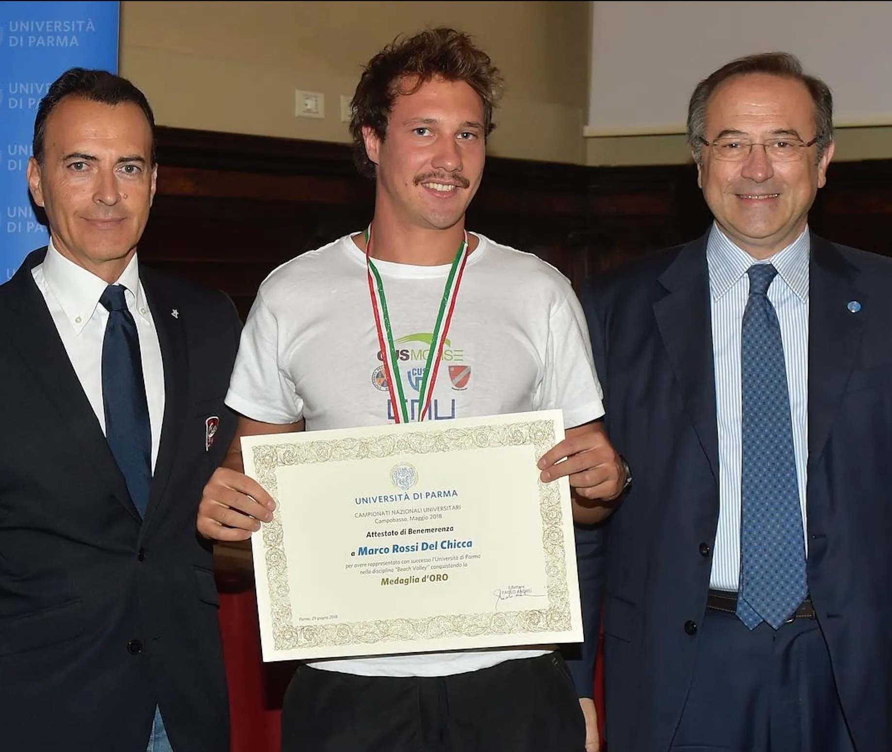Medaglia d'oro alle finali del Campionato Nazionale Universitario